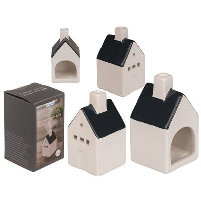 Maison en céramique pour cônes d'encens et bougies chauffe-plat