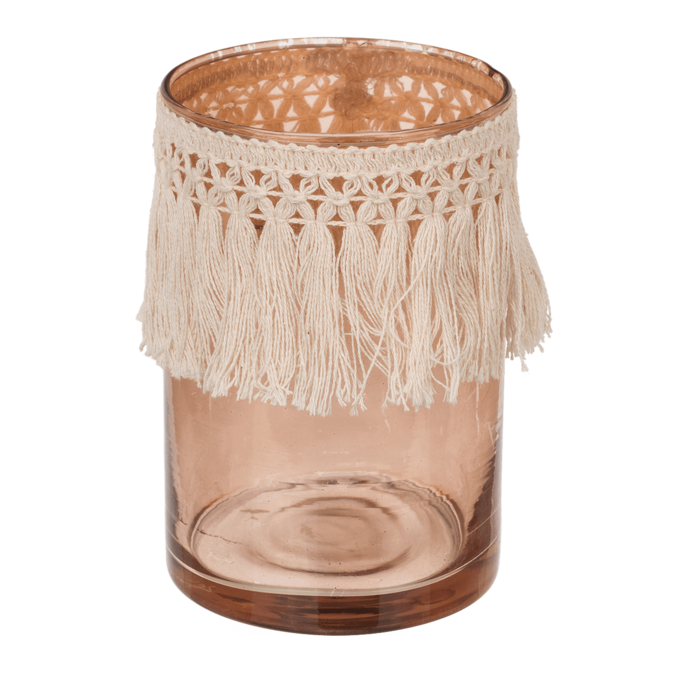 Photophore en verre, style Boho,