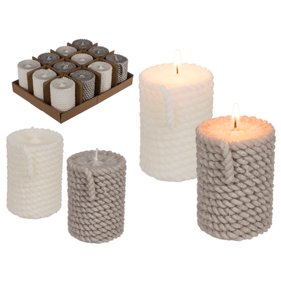Bougie pilier, corde,