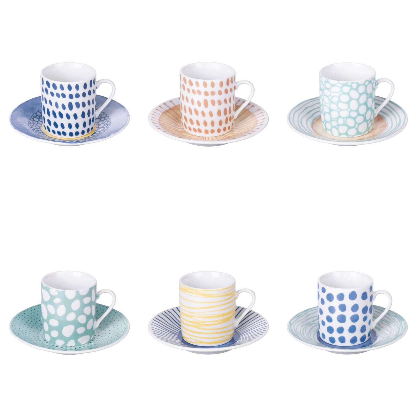 Marea Set 6PCS Cups 90ML/ Saucer