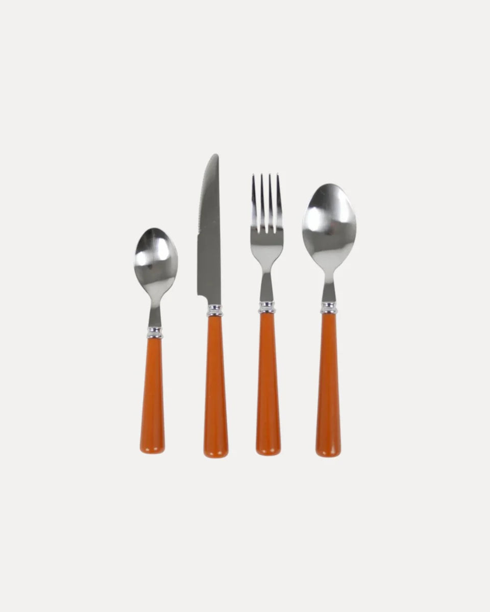 Orange Cutlery Set (24 pieces)