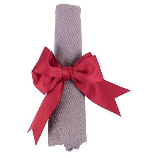 XMAS FIOCCHI NAPKIN RING RED BOW 12CM