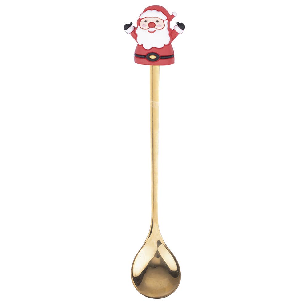 XMAS SET4 SPOONS WITH PVC DECORATION