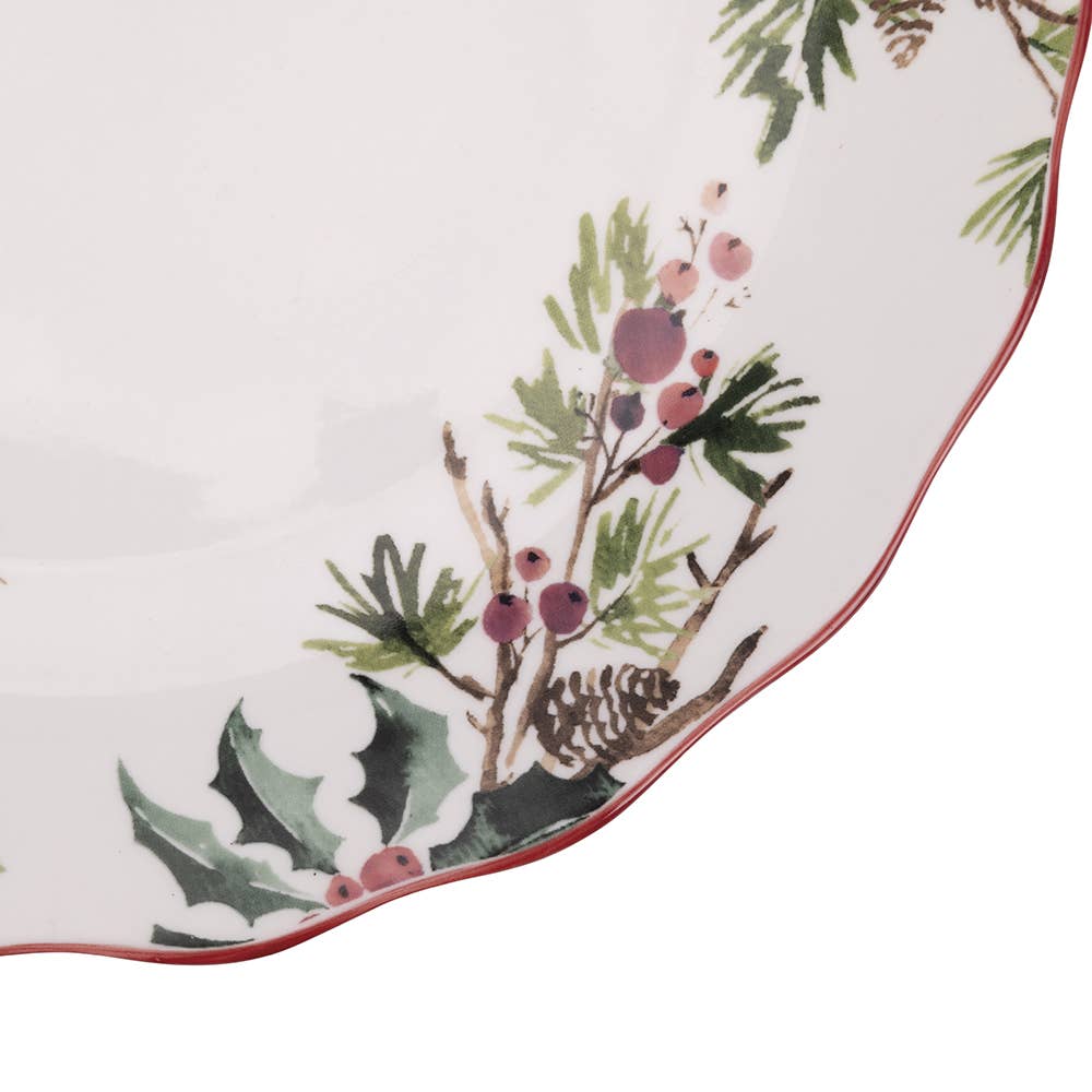 VINTAGE XMAS FLAT PLATE 27CM PORCELAIN