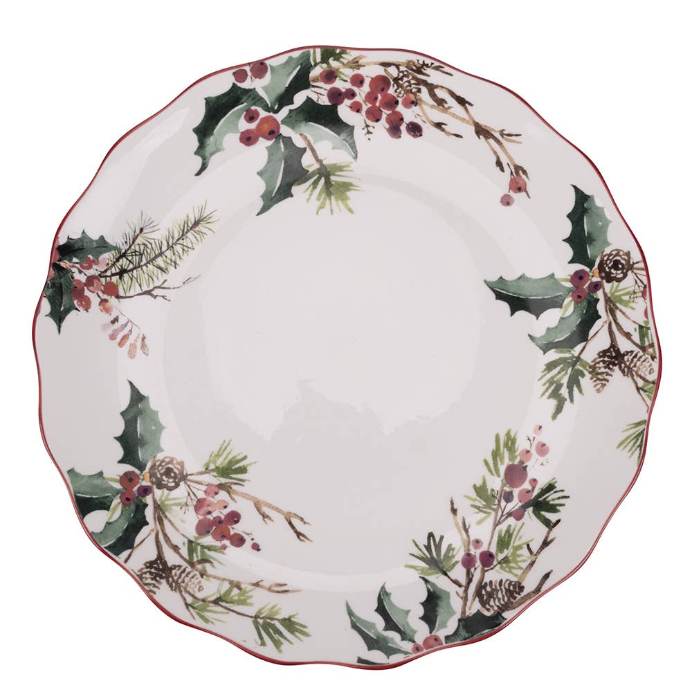 VINTAGE XMAS FLAT PLATE 27CM PORCELAIN