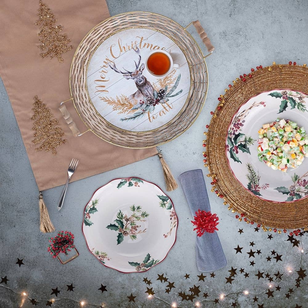 VINTAGE XMAS SALAD BOWL 22 CM