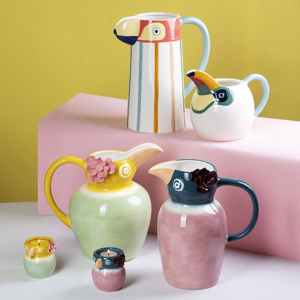 TUCA TUCA YELLOW/GREEN CANDLE HOLDER