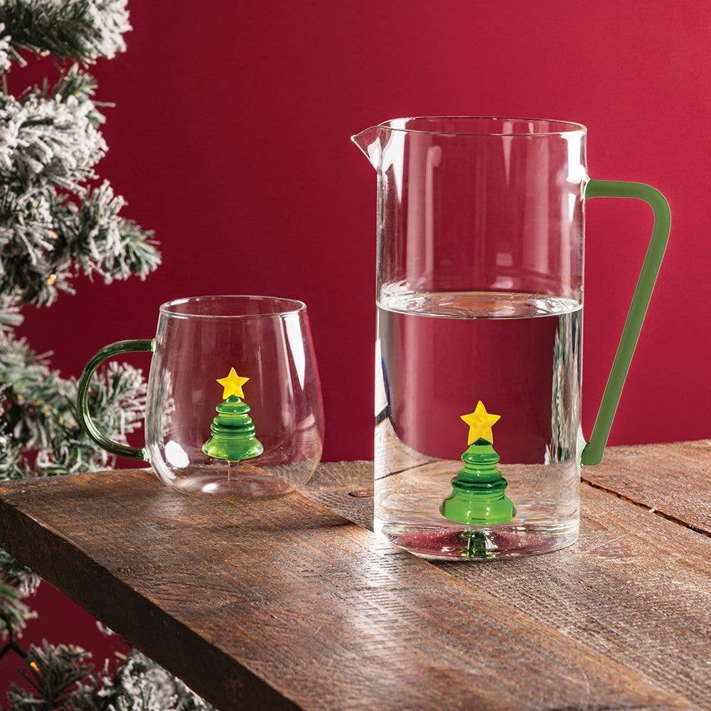 XMAS MUG BOROSILICATE TREE 3D 450ML