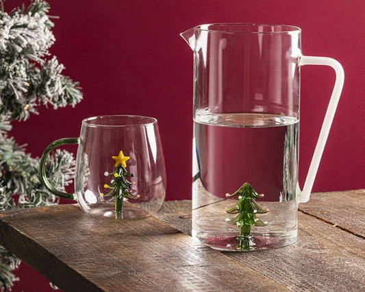 XMAS BOROSILICATE JUG 3D TREE 1.2L