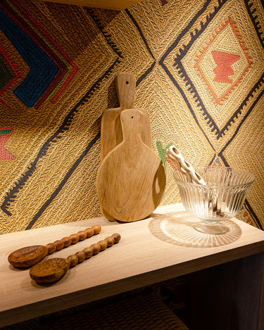 Cinque Salad Cutlery Set, in Dark Wood