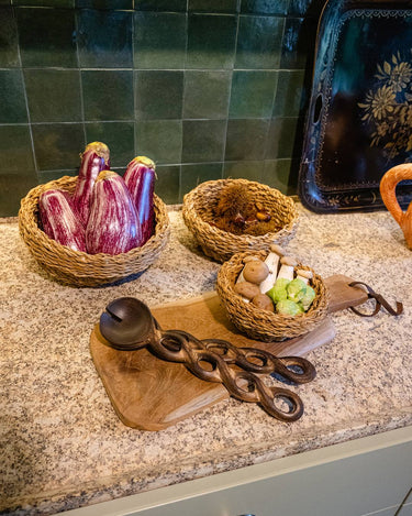 Dark Wood Salad Cutlery Set