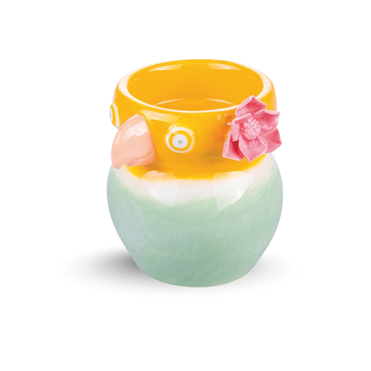 TUCA TUCA YELLOW/GREEN CANDLE HOLDER