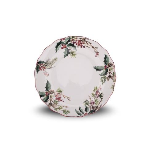 VINTAGE XMAS FLAT PLATE 27CM PORCELAIN