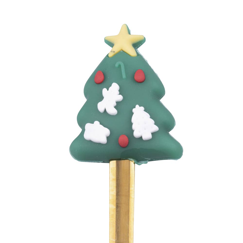 XMAS SET4 SPOONS WITH PVC DECORATION