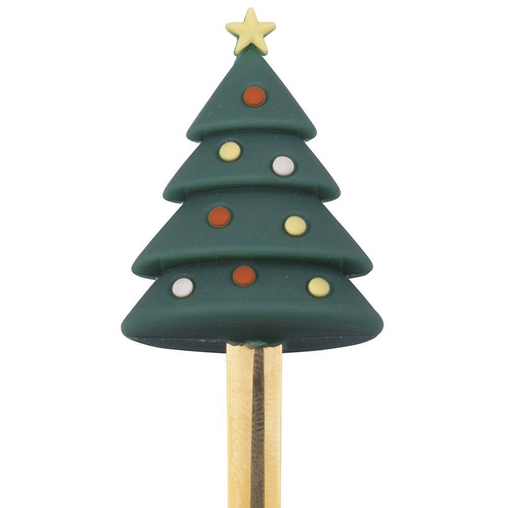 XMAS SET4 SPOONS WITH PVC DECORATION