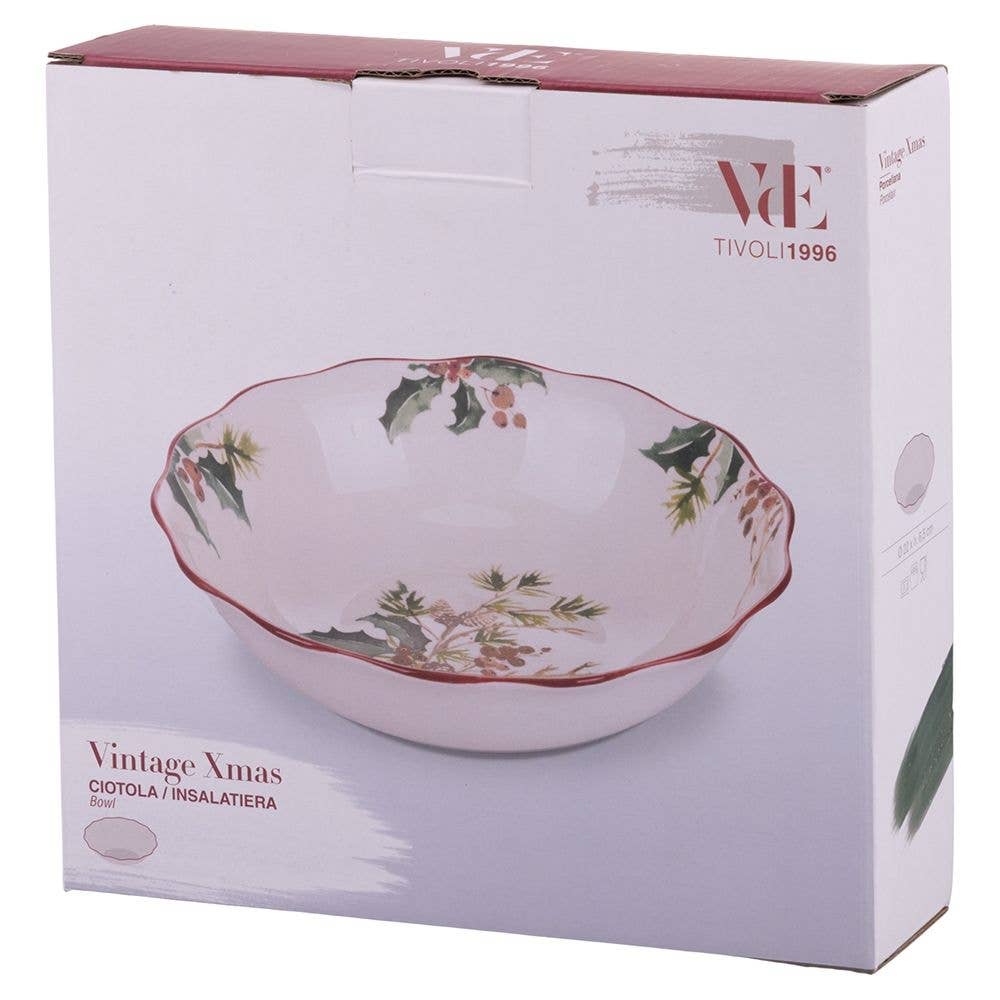 VINTAGE XMAS SALAD BOWL 22 CM