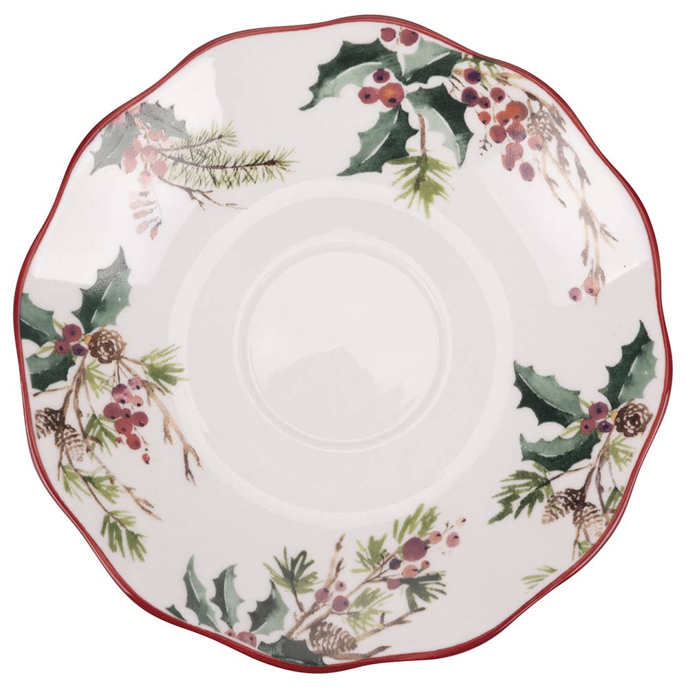 VINTAGE XMAS SET 2 CUPS 100ML WITH SAUCER